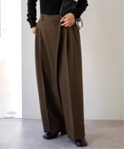 【アウトドアプロダクツ ユージュアルシングス/OUTDOOR PRODUCTS Usual Things】のツイルアシンメトリータックパンツ 人気、トレンドファッション・服の通販 founy(ファニー) ファッション Fashion レディースファッション Fashion for Women パンツ Pants & Trousers アシンメトリー Asymmetrical Style デニム Denim, Jeans Material ラップ Wrap, Wrap Design エレガント 上品 Elegant thumbnail ブラウン|ID: prp329100004832386 ipo3291000000035187639