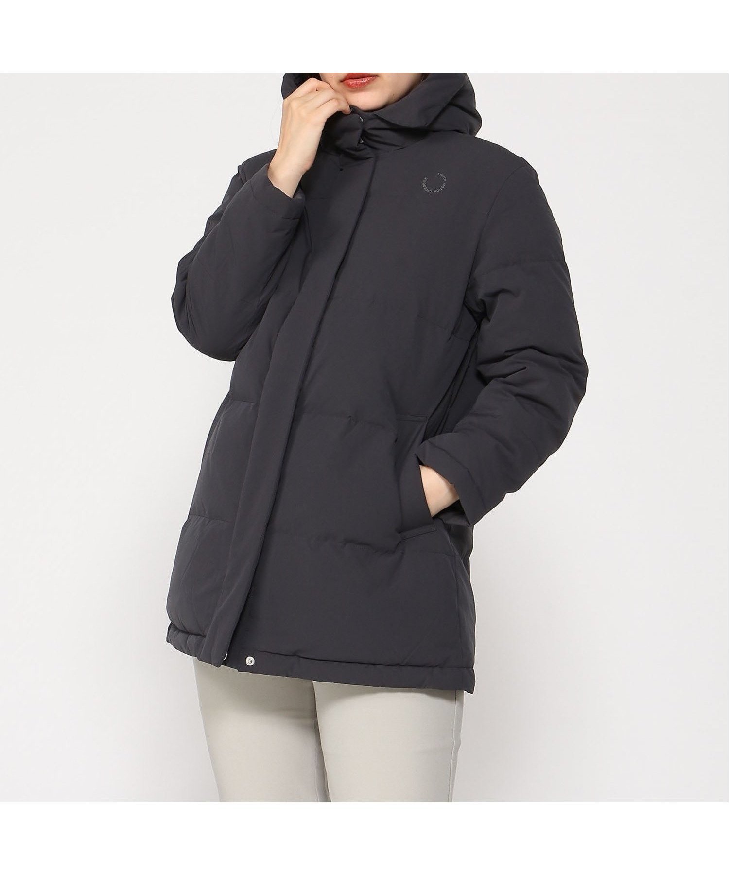 【クロコダイル/CROCODILE】のストレッチ ミドル ダウン ジャケット インテリア・キッズ・メンズ・レディースファッション・服の通販 founy(ファニー) 　ファッション　Fashion　レディースファッション　Fashion for Women　アウター　Coat / Outerwear Collection　レディースジャケット・軽アウター　Jackets　ジャケット　Jacket, Outerwear　ストレッチ　Stretch, Stretchy Fabric　ダウン　Down, Puffer　ミドル　Middle Length, Mid Height　チャコール|ID: prp329100004832392 ipo3291000000035187679