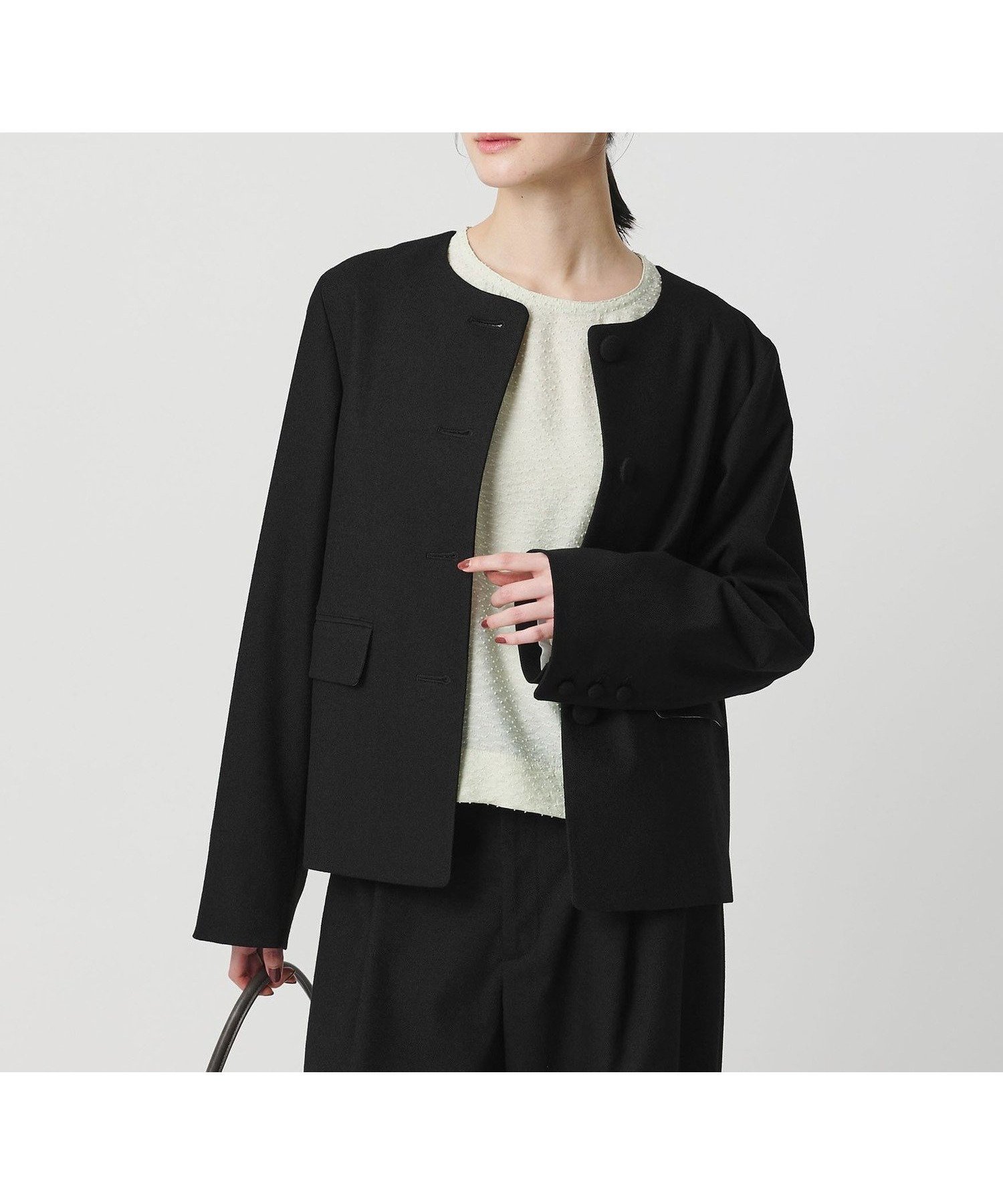 【ビューティ&ユース ユナイテッドアローズ/BEAUTY&YOUTH / UNITED ARROWS】のツイードライク ノーカラージャケット 人気、トレンドファッション・服の通販 founy(ファニー) 　ファッション　Fashion　レディースファッション　Fashion for Women　アウター　Coat / Outerwear Collection　レディースジャケット・軽アウター　Jackets　ノーカラージャケット / シンプル上品コーデ　Collarless Jackets　クラシカル　Classical, Vintage-Inspired　コンパクト　Compact, Small Size　シンプル　Simple, Minimal　ジャケット　Jacket, Outerwear　セットアップ　Set-Up, Coordinated Outfit　ツイード　Twill, Twill Weave　ネップ　Nepp, Slub Yarn　フォーマル　Formal, Dressy　ベスト　Vest, Waistcoat　ボトム　Bottoms, Lower Wear　おすすめ　Recommended / Our Picks　エレガント 上品　Elegant　セレモニー　Ceremony　ビジネス 仕事 通勤　Business / Work / Commuting　 other-1|ID: prp329100004832419 ipo3291000000035187996