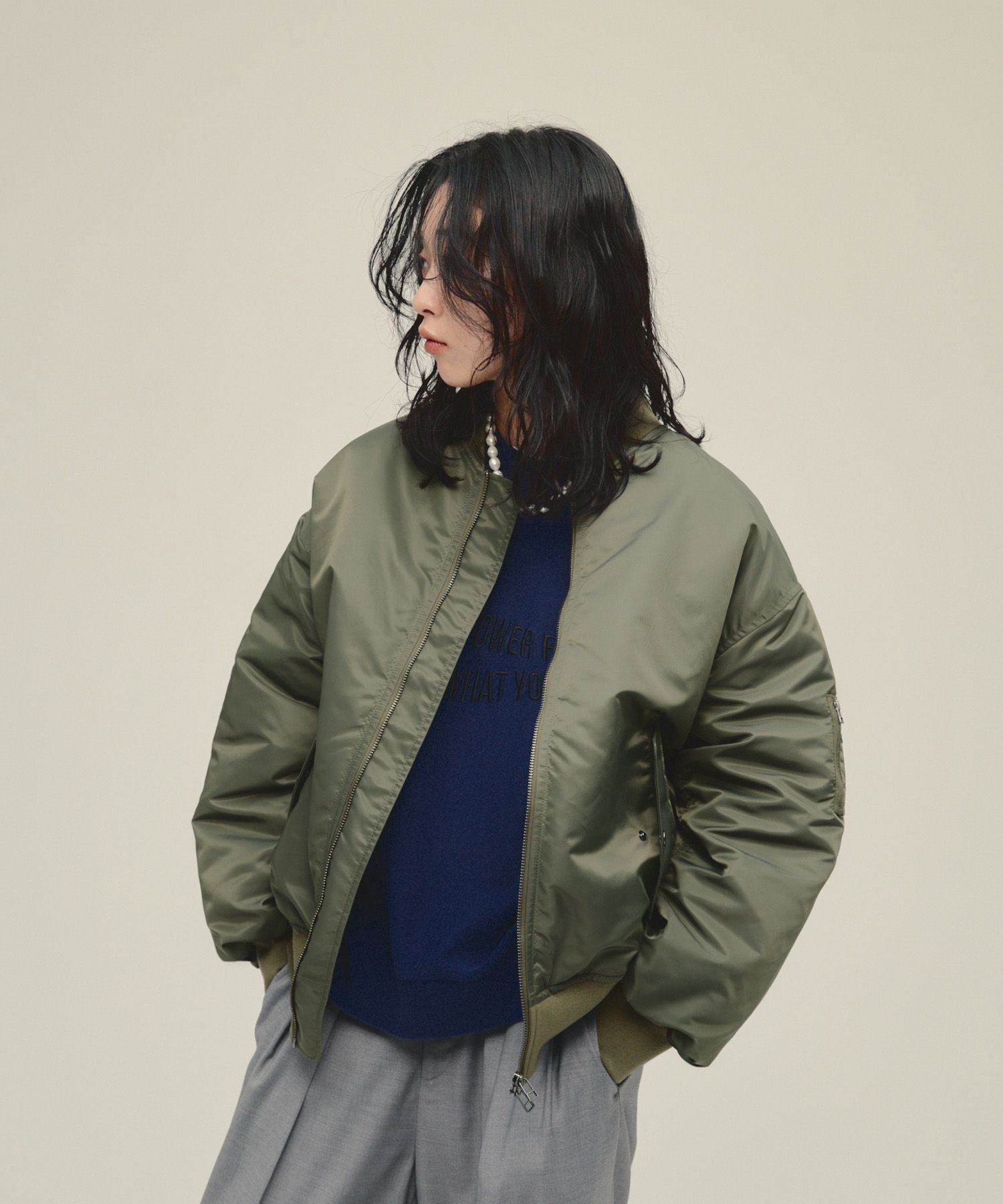 【ジーナシス/JEANASiS】のMA-1 Blouson 人気、トレンドファッション・服の通販 founy(ファニー) 　ファッション　Fashion　レディースファッション　Fashion for Women　アウター　Coat / Outerwear Collection　ブルゾンジャケット・スポーティアウター　Blouson Jackets　MA-1ジャケット　MA-1 Bomber Jackets / Flight Jackets　ジップ　Zip, Zipper　スラックス　Slacks, Dress Pants　ボトム　Bottoms, Lower Wear　ロング　Long, Long-Length　ワイド　Wide, Wide Fit　 other-1|ID: prp329100004832428 ipo3291000000035188089