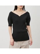 【ミラオーウェン/Mila Owen】のデコルテ構築パフスリーブニットプルオーバー 人気、トレンドファッション・服の通販 founy(ファニー) ファッション Fashion レディースファッション Fashion for Women トップス・カットソー Cut & Sew Tops ニット Knit Tops & Sweaters カジュアルプルオーバー・ニットトップス Pullovers & Knit Tops / Casual Pullovers スマート Smart, Elegant スリーブ Sleeve, Long Sleeve / Short Sleeve デコルテ Décolleté, Neckline ボトム Bottoms, Lower Wear 夏 Summer thumbnail BLK[009]|ID: prp329100004832436 ipo3291000000035188168