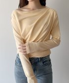 【ジュノア/JUNOAH】のmipiarl ドレープトップス 人気、トレンドファッション・服の通販 founy(ファニー) ファッション Fashion レディースファッション Fashion for Women トップス・カットソー Cut & Sew Tops thumbnail クリーム|ID: prp329100004832438 ipo3291000000035188178