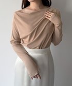 【ジュノア/JUNOAH】のmipiarl ドレープトップス 人気、トレンドファッション・服の通販 founy(ファニー) ファッション Fashion レディースファッション Fashion for Women トップス・カットソー Cut & Sew Tops thumbnail ピンクベージュ|ID: prp329100004832438 ipo3291000000035188186