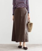 【イエナ/IENA】のフェイクレザーフレアスカート 人気、トレンドファッション・服の通販 founy(ファニー) ファッション Fashion レディースファッション Fashion for Women スカート Skirts Aライン・フレアスカート A-Line & Flared Skirts 2025年 2025 2025春夏・S/S Spring/Summer 2025 SS25 トレンド Trend, Trending Now ドレープ Drape, Draping Fabric フェイクレザー Faux Leather, PU Leather フェミニン Feminine, Girly フレア Flare, Flared 切替 Switching, Contrast Panel thumbnail ブラウン|ID: prp329100004832439 ipo3291000000035188183