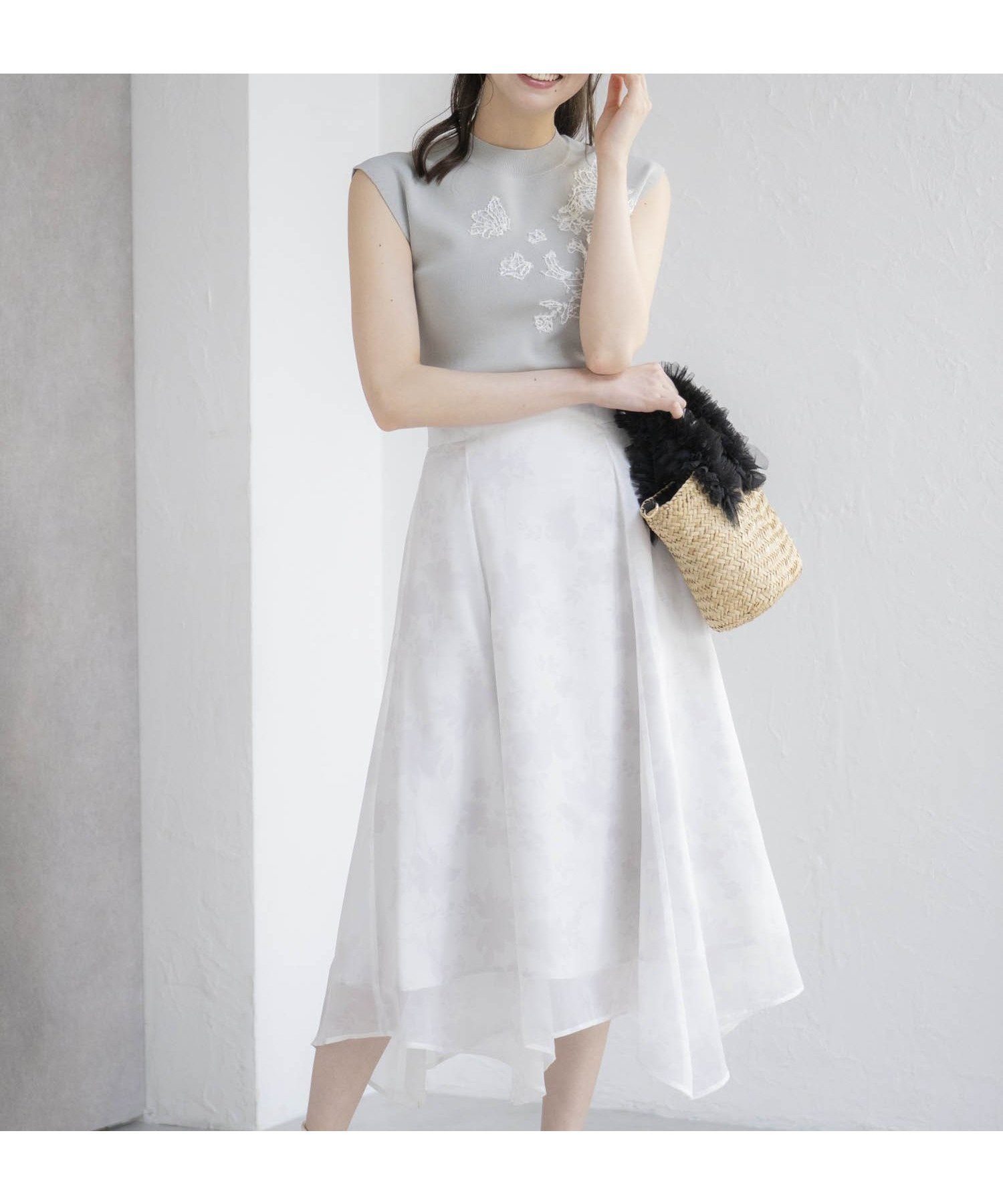 【ノエラ/Noela】のオパールライクプリントスカート インテリア・キッズ・メンズ・レディースファッション・服の通販 founy(ファニー) 　ファッション　Fashion　レディースファッション　Fashion for Women　スカート　Skirts　シャイニー　Shiny, Glossy Finish　シンプル　Simple, Minimal　スクエア　Square, Square Shape　プリント　Print, Printed Pattern　ベスト　Vest, Waistcoat　ポケット　Pocket, Pocket Detail　ランダム　Random, Irregular　エレガント 上品　Elegant　夏　Summer　春　Spring　S/S・春夏　SS, Spring/Summer, Warm Season　オフホワイト|ID: prp329100004832448 ipo3291000000035188279