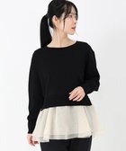 【ストロベリーフィールズ/STRAWBERRY FIELDS】のオーガンジードッキングニット 人気、トレンドファッション・服の通販 founy(ファニー) ファッション Fashion レディースファッション Fashion for Women トップス・カットソー Cut & Sew Tops ニット Knit Tops & Sweaters thumbnail ブラック2|ID: prp329100004832457 ipo3291000000035188346