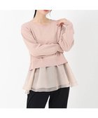 【ストロベリーフィールズ/STRAWBERRY FIELDS】のオーガンジードッキングニット 人気、トレンドファッション・服の通販 founy(ファニー) ファッション Fashion レディースファッション Fashion for Women トップス・カットソー Cut & Sew Tops ニット Knit Tops & Sweaters thumbnail ピンク|ID: prp329100004832457 ipo3291000000035188349