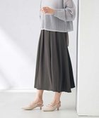 【アー ヴェー ヴェー/a.v.v】の【洗える】落ち感フレアスカート ダークグレー|ID: prp329100004832462 ipo3291000000035188430