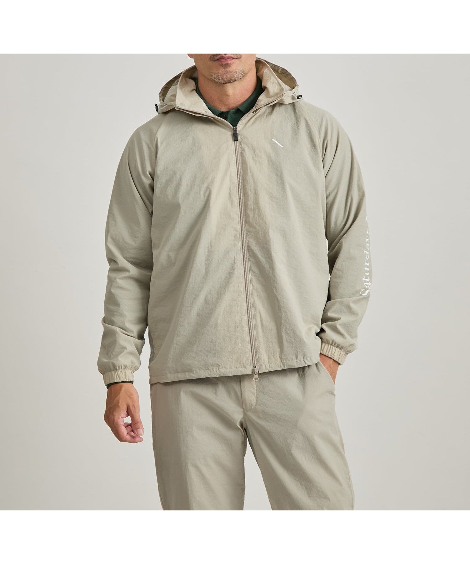 【サタデイズ ニューヨークシティ/SATURDAYS NYC】のNY Stretch Tafeta Blouson インテリア・キッズ・メンズ・レディースファッション・服の通販 founy(ファニー) 　ファッション　Fashion　レディースファッション　Fashion for Women　アウター　Coat / Outerwear Collection　ブルゾンジャケット・スポーティアウター　Blouson Jackets　おすすめ　Recommended / Our Picks　カッティング　Cutting Detail　ストレッチ　Stretch, Stretchy Fabric　セットアップ　Set-Up, Coordinated Outfit　ブルゾン　Blouson, Bomber Jacket　プリント　Print, Printed Pattern　メッシュ　Mesh, Net Fabric　ラウンド　Round, Round Neck　ベージュ(27)|ID: prp329100004832464 ipo3291000000035188491