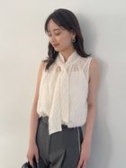 【スナイデル/SNIDEL】のノースリボウタイブラウス 人気、トレンドファッション・服の通販 founy(ファニー) ファッション Fashion レディースファッション Fashion for Women トップス・カットソー Cut & Sew Tops シャツ・ブラウス・オフィスカジュアル Elegant Blouses & Button-Ups インナー Innerwear スペシャル Special, Limited Edition スマート Smart, Elegant フェミニン Feminine, Girly フロント Front, Front Design ループ Loop, Loop Knit エレガント 上品 Elegant thumbnail IVR[003]|ID: prp329100004832476 ipo3291000000035188633