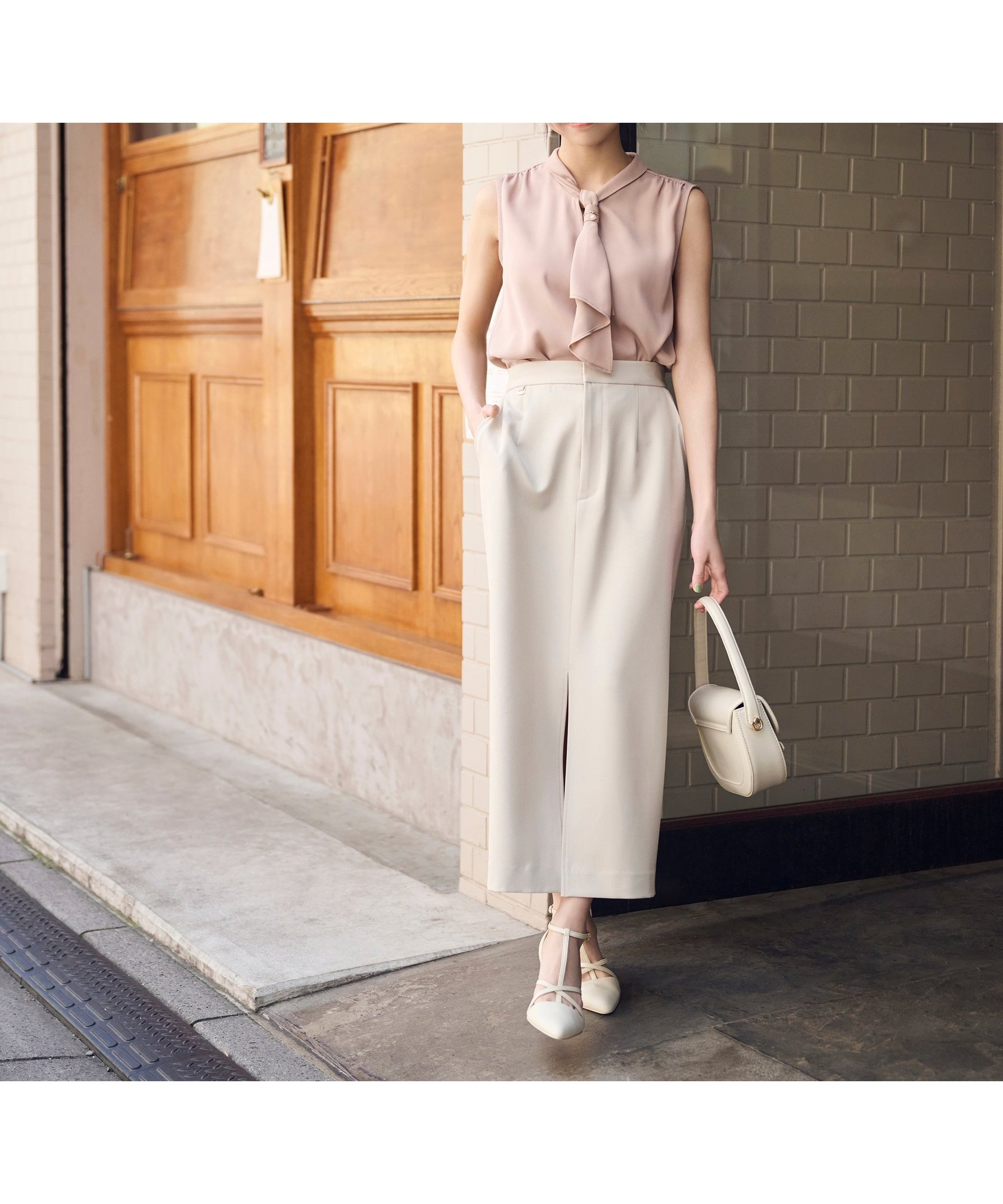 【プロポーション ボディドレッシング/PROPORTION BODY DRESSING】のDカンナロースカート インテリア・キッズ・メンズ・レディースファッション・服の通販 founy(ファニー) 　ファッション　Fashion　レディースファッション　Fashion for Women　スカート　Skirts　サマー　Summer, Summer Style　スリット　Slit, Slit Detail　センター　Center, Center Line　アイボリー2|ID: prp329100004832477 ipo3291000000035188632