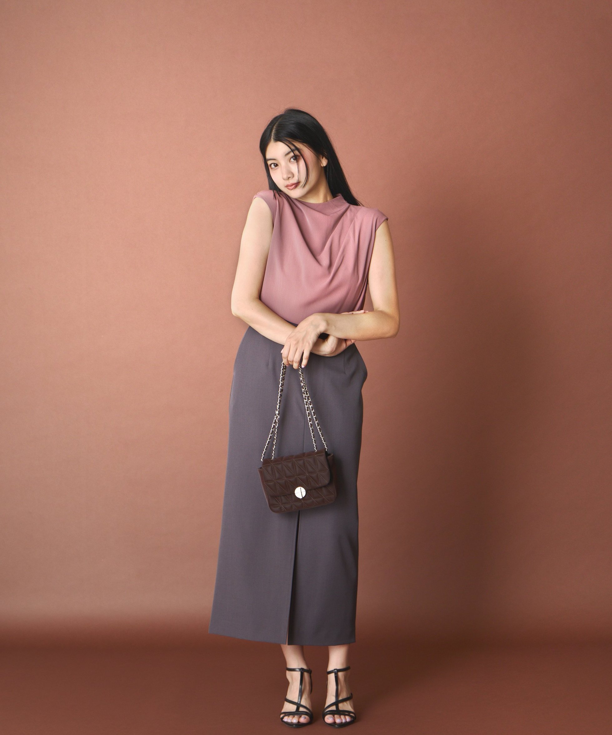 【プロポーション ボディドレッシング/PROPORTION BODY DRESSING】のDカンナロースカート インテリア・キッズ・メンズ・レディースファッション・服の通販 founy(ファニー) 　ファッション　Fashion　レディースファッション　Fashion for Women　スカート　Skirts　サマー　Summer, Summer Style　スリット　Slit, Slit Detail　センター　Center, Center Line　チャコール2|ID: prp329100004832477 ipo3291000000035188634