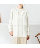 【アー ヴェー ヴェー/a.v.v】の【前後2WAY】レイヤード風サテンブラウス アイボリー|ID: prp329100004832478 ipo3291000000035188666