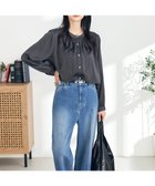 【アー ヴェー ヴェー/a.v.v】の【前後2WAY】レイヤード風サテンブラウス ダークグレー|ID: prp329100004832478 ipo3291000000035188668