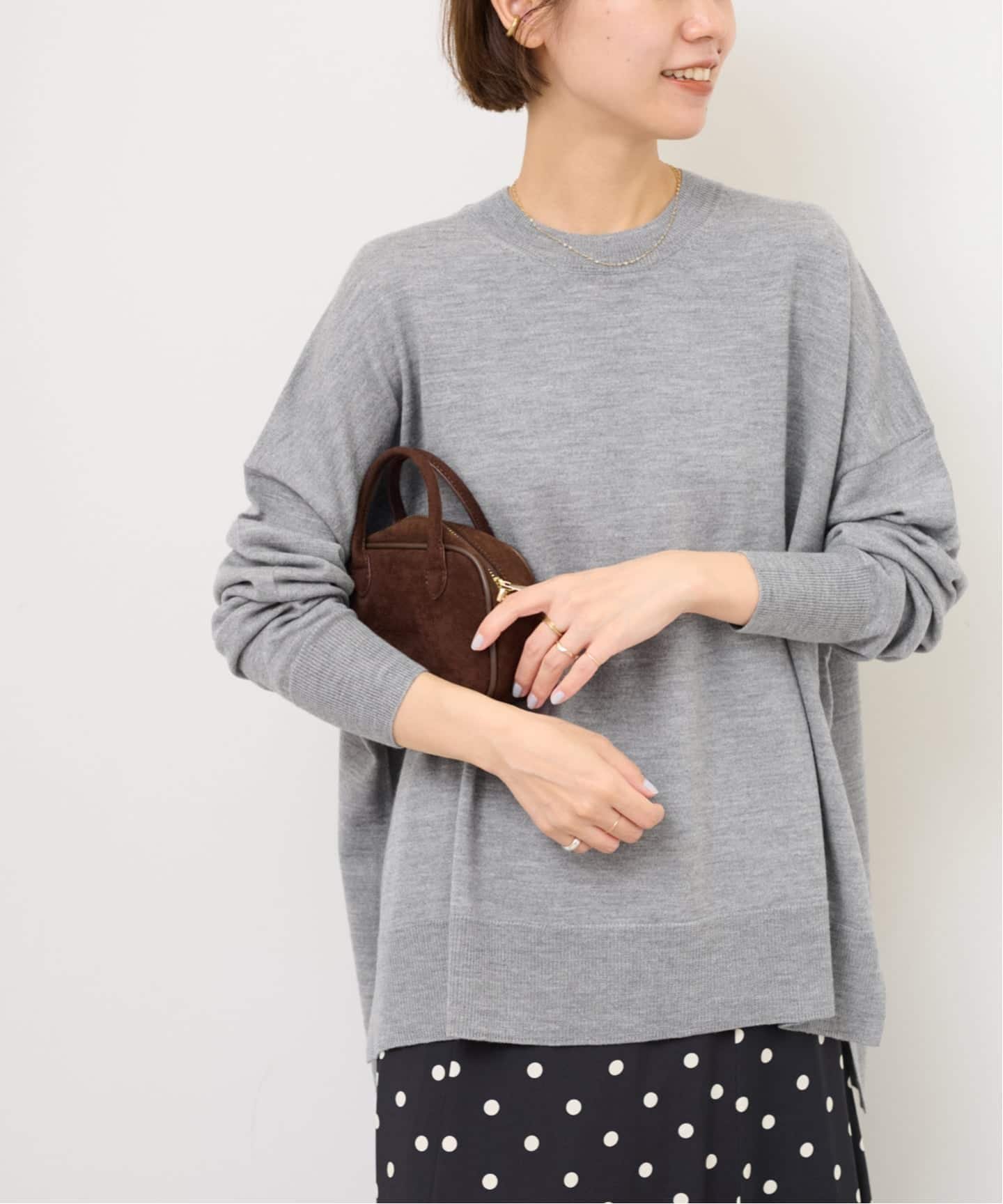 【ジャーナルスタンダード レリューム/JOURNAL STANDARD relume】の《一部WEB限定追加 / 新色》BiellaYarnワイドクルーネックプルオーバー インテリア・キッズ・メンズ・レディースファッション・服の通販 founy(ファニー) 　ファッション　Fashion　レディースファッション　Fashion for Women　トップス・カットソー　Cut & Sew Tops　カジュアルプルオーバー・ニットトップス　Pullovers & Knit Tops / Casual Pullovers　インナー　Innerwear　カーディガン　Cardigan, Knitwear　スリット　Slit, Slit Detail　タートルネック　Turtleneck, High Neck　ダウン　Down, Puffer　デニム　Denim, Jeans Material　ロング　Long, Long-Length　ワイド　Wide, Wide Fit　2025年　2025　2025-2026秋冬・A/W　Autumn/Winter 2025–26 AW25–26　グレーB|ID: prp329100004832490 ipo3291000000035188773