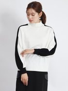【ヴァン/Vin】のバイカラーラインモックネックニット 人気、トレンドファッション・服の通販 founy(ファニー) ファッション Fashion レディースファッション Fashion for Women トップス・カットソー Cut & Sew Tops ニット Knit Tops & Sweaters おすすめ Recommended / Our Picks スリーブ Sleeve, Long Sleeve / Short Sleeve ベーシック Basic, Essential モックネック Mock Neck, Short Turtleneck thumbnail オフホワイト|ID: prp329100004832497 ipo3291000000035188879
