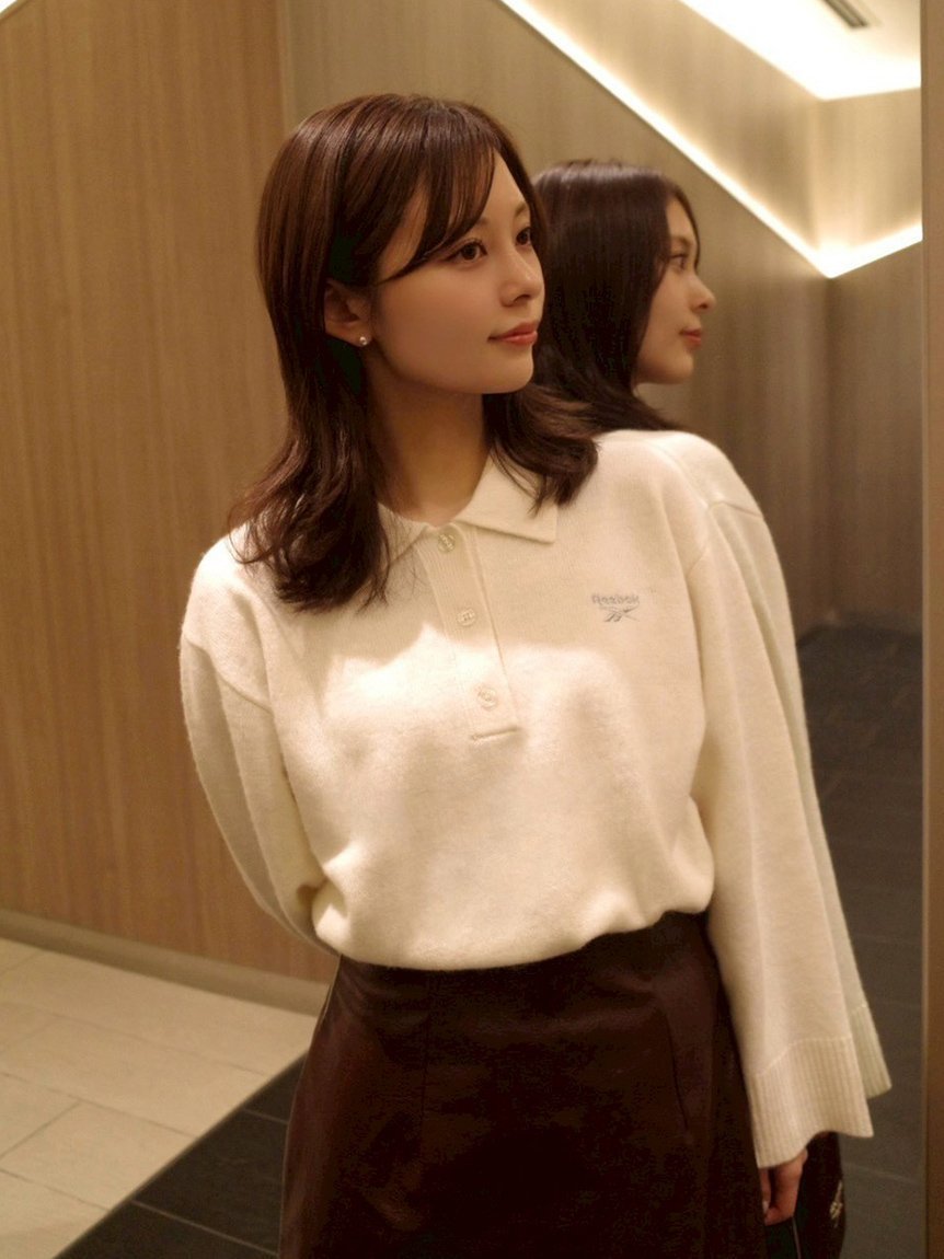 【フレイ アイディー/FRAY I.D】の【Reebok× FRAY I.D】ラガーカラーポロニットプルオーバー 人気、トレンドファッション・服の通販 founy(ファニー) 　ファッション　Fashion　レディースファッション　Fashion for Women　トップス・カットソー　Cut & Sew Tops　ニット　Knit Tops & Sweaters　カジュアルプルオーバー・ニットトップス　Pullovers & Knit Tops / Casual Pullovers　シルバー　Silver, Metallic Silver　スポーツ　Sports, Activewear　スマート　Smart, Elegant　なめらか　Smooth, Silky Texture　ボーダー　Border, Stripe　リラックス　Relax, Relaxed Fit　 other-1|ID: prp329100004832502 ipo3291000000035188953