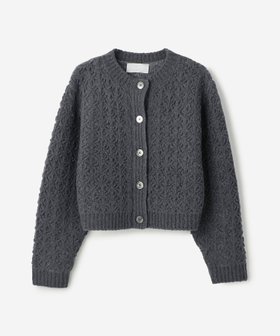 【ビショップ/Bshop】のクロシェ ダブルニットカーディガン WOMEN 人気、トレンドファッション・服の通販 founy(ファニー) ファッション Fashion レディースファッション Fashion for Women トップス・カットソー Cut & Sew Tops ニット Knit Tops & Sweaters カーディガン・羽織り Layered Style Cardigans カーディガン Cardigan, Knitwear クロシェ Crochet, Knitted Lace クロップド Cropped, Short Length スリーブ Sleeve, Long Sleeve / Short Sleeve フロント Front, Front Design 透かし Cut-Out, Lacework |ID:prp329100004832505