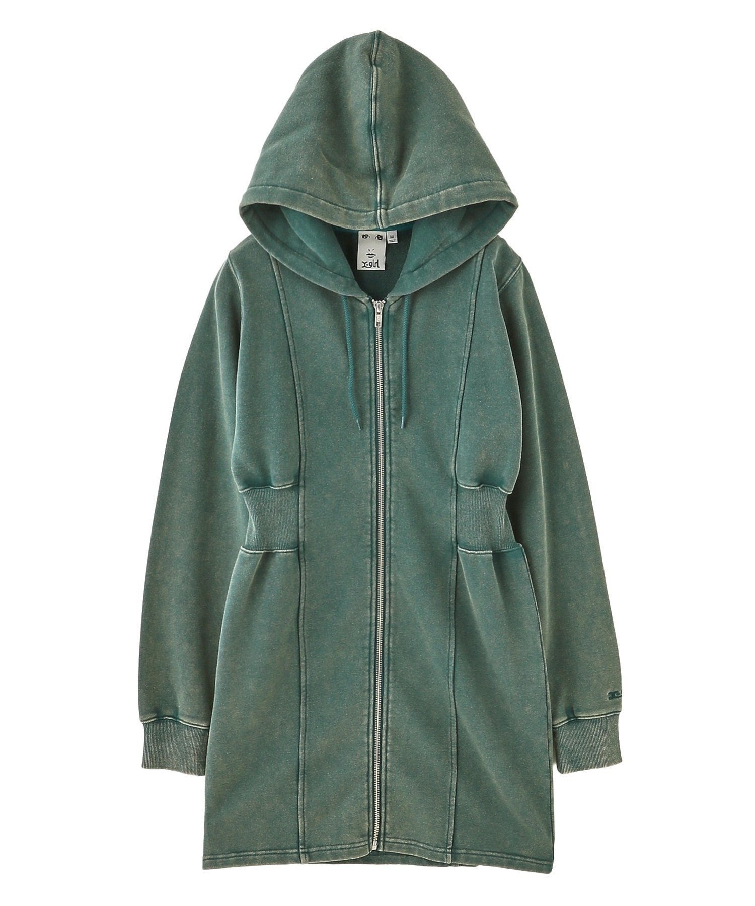 【エックスガール/X-girl】のDUSTY ZIP UP SWEAT HOODIE DRESS インテリア・キッズ・メンズ・レディースファッション・服の通販 founy(ファニー) 　ファッション　Fashion　レディースファッション　Fashion for Women　トップス・カットソー　Cut & Sew Tops　レディースパーカー・カジュアルフーディー　Casual Hoodies & Sweatshirts　スウェット・クルーネックトップス　Sweatshirts & Crewnecks / Relaxed Fit Sweat Tops　ワンピース　Dresses　フォーマル・パーティードレス・結婚式用ドレス　Elegant & Casual Dresses　ガーリー　Girly, Feminine Style　シンプル　Simple, Minimal　スウェット / スエット　Sweatshirt, Sweatwear　長袖　Long Sleeve, Full Sleeve　パーカー　Hoodie, Parka　ロング　Long, Long-Length　A/W・秋冬　Autumn/Winter　GREEN|ID: prp329100004832508 ipo3291000000035189056