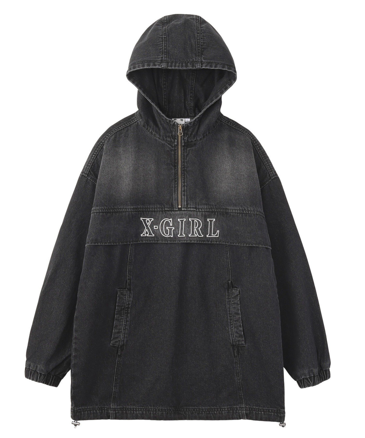 【エックスガール/X-girl】のDENIM ANORAK DRESS 人気、トレンドファッション・服の通販 founy(ファニー) 　ファッション　Fashion　レディースファッション　Fashion for Women　ワンピース　Dresses　フォーマル・パーティードレス・結婚式用ドレス　Elegant & Casual Dresses　デニム　Denim, Jeans Material　ドローコード　Drawcord, Drawstring Cord　長袖　Long Sleeve, Full Sleeve　パーカー　Hoodie, Parka　フロント　Front, Front Design　ベーシック　Basic, Essential　ロング　Long, Long-Length　A/W・秋冬　Autumn/Winter　おすすめ　Recommended / Our Picks　 other-1|ID: prp329100004832509 ipo3291000000035189063