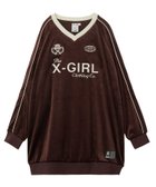 【エックスガール/X-girl】のVELOUR GAME SHIRT DRESS 人気、トレンドファッション・服の通販 founy(ファニー) ファッション Fashion レディースファッション Fashion for Women トップス・カットソー Cut & Sew Tops シャツ・ブラウス・オフィスカジュアル Elegant Blouses & Button-Ups ベロアトップス Velour Tops / Velvet-Look Items ワンピース Dresses フォーマル・パーティードレス・結婚式用ドレス Elegant & Casual Dresses なめらか Smooth, Silky Texture 長袖 Long Sleeve, Full Sleeve パイピング Piping, Trim Design フロント Front, Front Design ベロア Velour, Soft Velvet A/W・秋冬 Autumn/Winter thumbnail BROWN|ID: prp329100004832510 ipo3291000000035189069