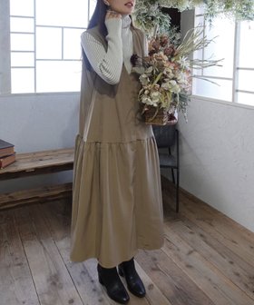 【コーナーズ/CORNERS】のVネックティアードノースリワンピース 人気、トレンドファッション・服の通販 founy(ファニー) ファッション Fashion レディースファッション Fashion for Women ワンピース Dresses ポケット Pocket, Pocket Detail |ID:prp329100004832521