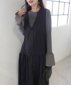 【コーナーズ/CORNERS】のVネックティアードノースリワンピース ブラック|ID: prp329100004832521 ipo3291000000035189211