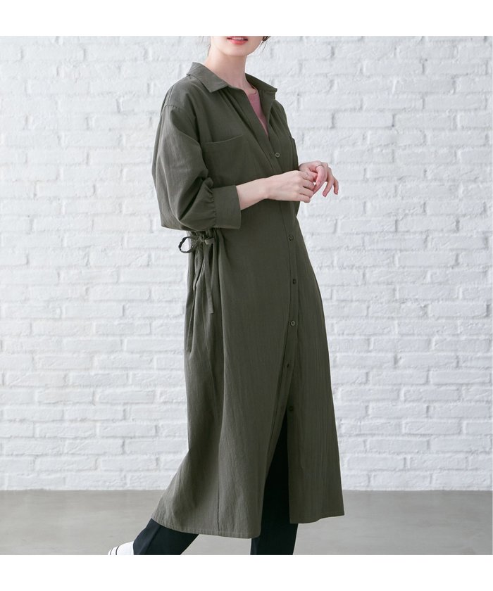 【イッカ/ikka】のコットンスキッパーシャツワンピース インテリア・キッズ・メンズ・レディースファッション・服の通販 founy(ファニー) https://founy.com/ ファッション Fashion レディースファッション Fashion for Women ワンピース Dresses シャツワンピース / 1枚で着映えコーデ Shirt Dresses スキッパー Skipper, Open Collar 夏 Summer 軽量 Lightweight, Ultra Light |ID: prp329100004832528 ipo3291000000035189295