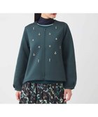 【ヒロコビス/HIROKO BIS】のビジューエンブロイダリーカーディガン /洗える 人気、トレンドファッション・服の通販 founy(ファニー) ファッション Fashion レディースファッション Fashion for Women トップス・カットソー Cut & Sew Tops カーディガン・羽織り Layered Style Cardigans おすすめ Recommended / Our Picks カーディガン Cardigan, Knitwear ストレッチ Stretch, Stretchy Fabric ビジュー Bijou, Jewel-like Accent フロント Front, Front Design ヘムライン Hemline, Bottom Cut メタル Metal, Metal Parts エレガント 上品 Elegant 洗える Machine Washable A/W・秋冬 Autumn/Winter 軽量 Lightweight, Ultra Light thumbnail グリーン|ID: prp329100004832541 ipo3291000000035189502