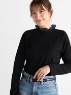 【ヴァン/Vin】のフリルネックリブカットソー 人気、トレンドファッション・服の通販 founy(ファニー) ファッション Fashion レディースファッション Fashion for Women トップス・カットソー Cut & Sew Tops カットソー・ベーシックTシャツ Cut-and-Sewn Tops / Stretch Tees & Basics おすすめ Recommended / Our Picks なめらか Smooth, Silky Texture コンパクト Compact, Small Size シンプル Simple, Minimal パール Pearl, Pearl Accent フィット Fit, Slim Fit フリル Frill, Ruffle thumbnail ブラック|ID: prp329100004832544 ipo3291000000035189516