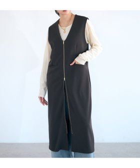 【エルーラ/Elura】のサマ見えリラクシージャンスカ/625550 人気、トレンドファッション・服の通販 founy(ファニー) ファッション Fashion レディースファッション Fashion for Women カットソー Cut and Sewn Top ジップ Zip, Zipper ストレッチ Stretch, Stretchy Fabric スリット Slit, Slit Detail デニム Denim, Jeans Material フロント Front, Front Design エレガント 上品 Elegant ビジネス 仕事 通勤 Business / Work / Commuting |ID:prp329100004832561