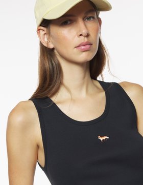 【メゾン キツネ/MAISON KITSUNE】のMaison Kitsune/BABY FOX RIBBED TANK TOP 人気、トレンドファッション・服の通販 founy(ファニー) ファッション Fashion レディースファッション Fashion for Women ワンピース Dresses 冬 Winter / This Winter スタンダード Standard, Basic パッチ Patch, Appliqué フレンチ French, French Style エレガント 上品 Elegant 無地 Plain, Solid Color A/W・秋冬 Autumn/Winter |ID:prp329100004832571
