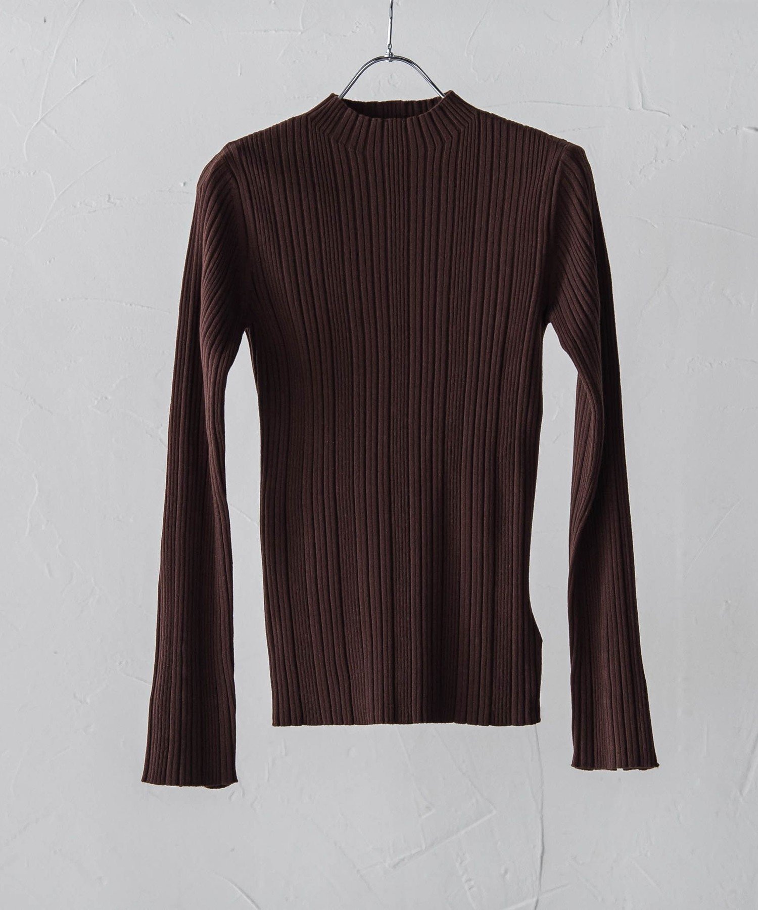 【ドロワット ロートレアモン/Droite Lautreamont】の【新色追加】袖ボタンランダムリブニット≪手洗い可能≫ インテリア・キッズ・メンズ・レディースファッション・服の通販 founy(ファニー) 　ファッション　Fashion　レディースファッション　Fashion for Women　トップス・カットソー　Cut & Sew Tops　ニット　Knit Tops & Sweaters　イエロー　Yellow　インナー　Innerwear　秋　Autumn　トレンド　Trend, Trending Now　長袖　Long Sleeve, Full Sleeve　ハイネック　High Neck, Mock Neck　フェミニン　Feminine, Girly　ベーシック　Basic, Essential　メタル　Metal, Metal Parts　無地　Plain, Solid Color　ランダム　Random, Irregular　A/W・秋冬　Autumn/Winter　2025年　2025　2025-2026秋冬・A/W　Autumn/Winter 2025–26 AW25–26　ブラウン|ID: prp329100004832576 ipo3291000000035189694