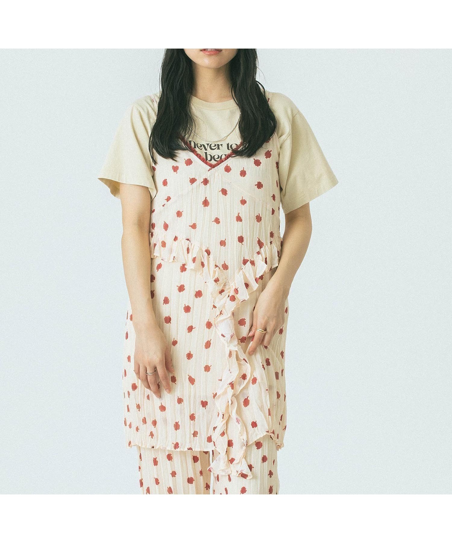 【ローズバッド/ROSE BUD】のFLOWER PRINT DRESS インテリア・キッズ・メンズ・レディースファッション・服の通販 founy(ファニー) 　ファッション　Fashion　レディースファッション　Fashion for Women　ワンピース　Dresses　フォーマル・パーティードレス・結婚式用ドレス　Elegant & Casual Dresses　アシンメトリー　Asymmetrical Style　キャミワンピース　Cami Dress, Slip Dress　シンプル　Simple, Minimal　チュニック　Tunic, Long Top　フェミニン　Feminine, Girly　フリル　Frill, Ruffle　リラックス　Relax, Relaxed Fit　再入荷　Restock / Back in Stock　おすすめ　Recommended / Our Picks　エレガント 上品　Elegant　BEIGE|ID: prp329100004832608 ipo3291000000035189851