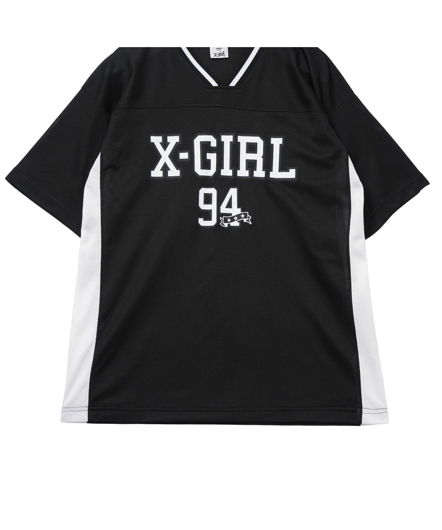 【エックスガール/X-girl】のFOOTBALL MESH TEE DRESS インテリア・キッズ・メンズ・レディースファッション・服の通販 founy(ファニー) 　ファッション　Fashion　レディースファッション　Fashion for Women　ワンピース　Dresses　フォーマル・パーティードレス・結婚式用ドレス　Elegant & Casual Dresses　ガーリー　Girly, Feminine Style　グラフィック　Graphic, Graphic Design　プリント　Print, Printed Pattern　ベーシック　Basic, Essential　半袖　Short Sleeve, Half Sleeve　メッシュ　Mesh, Net Fabric　おすすめ　Recommended / Our Picks　夏　Summer　BLACK|ID: prp329100004832637 ipo3291000000035190026