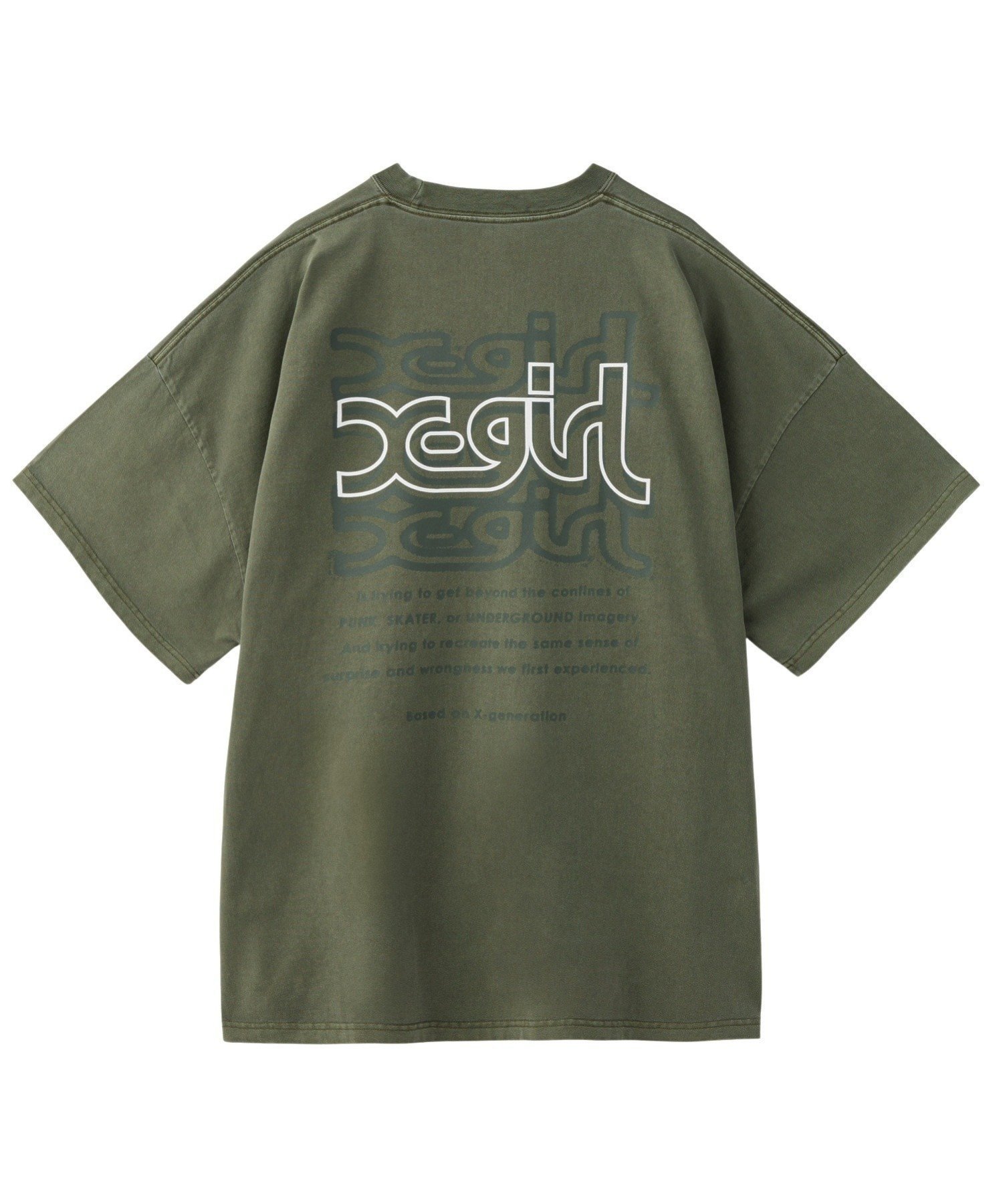 【エックスガール/X-girl】のOVER PRINT MILLS LOGO S/S BIG TEE DRESS インテリア・キッズ・メンズ・レディースファッション・服の通販 founy(ファニー) 　ファッション　Fashion　レディースファッション　Fashion for Women　ワンピース　Dresses　フォーマル・パーティードレス・結婚式用ドレス　Elegant & Casual Dresses　グラフィック　Graphic, Graphic Design　ジーンズ　Jeans, Denim Pants　フロント　Front, Front Design　プリント　Print, Printed Pattern　半袖　Short Sleeve, Half Sleeve　ロング　Long, Long-Length　ワンポイント　One Point, Statement Accent　S/S・春夏　SS, Spring/Summer, Warm Season　おすすめ　Recommended / Our Picks　夏　Summer　OLIVE|ID: prp329100004832641 ipo3291000000035190043