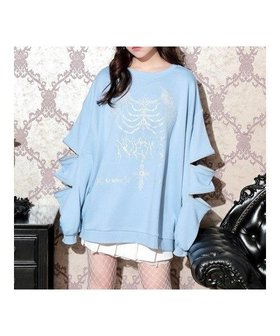 【ノエミ/NOEMIE】の袖ファスナークロスプリントユニセックスプルオーバー 人気、トレンドファッション・服の通販 founy(ファニー) ファッション Fashion レディースファッション Fashion for Women トップス・カットソー Cut & Sew Tops カジュアルプルオーバー・ニットトップス Pullovers & Knit Tops / Casual Pullovers スリーブ Sleeve, Long Sleeve / Short Sleeve プリント Print, Printed Pattern |ID:prp329100004832653