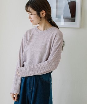 【プードゥドゥ/POU DOU DOU】の幾何学柄ふくれジャガードゆるトップス 人気、トレンドファッション・服の通販 founy(ファニー) ファッション Fashion レディースファッション Fashion for Women トップス・カットソー Cut & Sew Tops ストレッチ Stretch, Stretchy Fabric スマート Smart, Elegant ラウンド Round, Round Neck レース Lace, Lace Fabric |ID:prp329100004832656