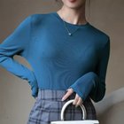 【ミニミニストア/miniministore】の長袖Tシャツ 無地 レディース トップス ブルー|ID: prp329100004832659 ipo3291000000035190322