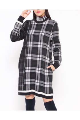 【パーリーゲイツ/PEARLY GATES】のモノトーン/マルチチェック柄 クルーネックニットワンピース マルチチェック 人気、トレンドファッション・服の通販 founy(ファニー) ファッション Fashion レディースファッション Fashion for Women ワンピース Dresses ニットワンピース Knit Dresses おすすめ Recommended / Our Picks ゴルフ Golf センター Center, Center Line チェック Check, Plaid, Tartan パターン Pattern, Design Print モノトーン Monotone, Black and White 定番 Standard, Basic Item |ID:prp329100004832661