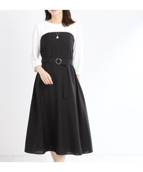 【リフレクト/Reflect】の【手洗い可/セットアップ可】異素材ミックスワンピース 人気、トレンドファッション・服の通販 founy(ファニー) ファッション Fashion レディースファッション Fashion for Women ワンピース Dresses おすすめ Recommended / Our Picks アクセサリー Fashion Accessories ジャカード／ジャガード Jacquard, Woven Pattern スマート Smart, Elegant セットアップ Set-Up, Coordinated Outfit ブライト Bright, Shiny ブルゾン Blouson, Bomber Jacket ポケット Pocket, Pocket Detail ミックス Mix, Mixed Style レーシー Lacy, Lace-Like レース Lace, Lace Fabric エレガント 上品 Elegant |ID:prp329100004832669