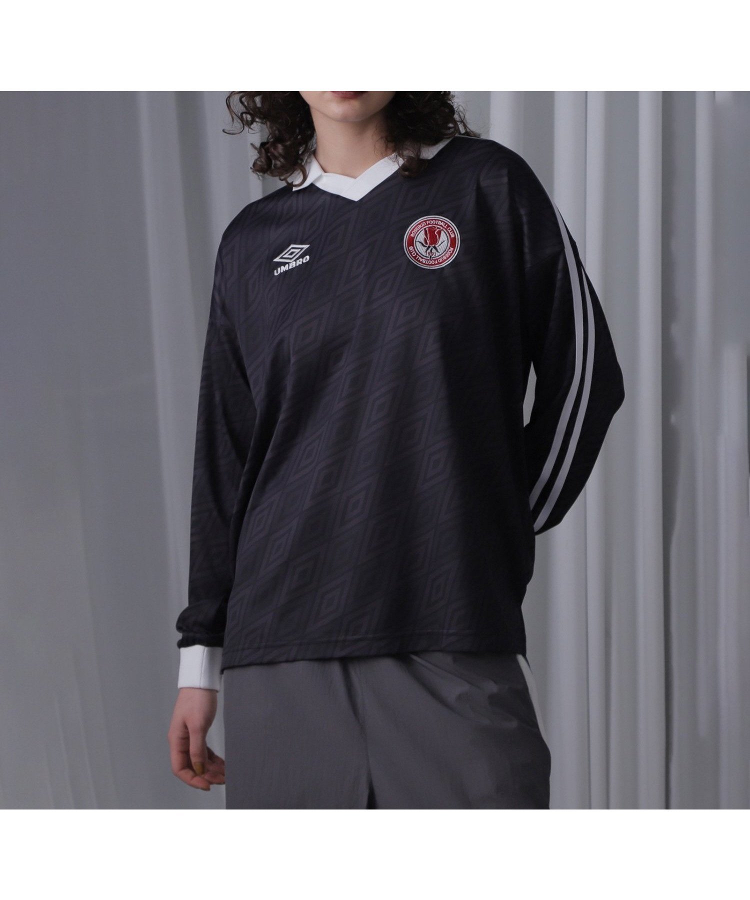 【ローズバッド/ROSE BUD】のUMBRO ロングスリーブゲームシャツ インテリア・キッズ・メンズ・レディースファッション・服の通販 founy(ファニー) 　ファッション　Fashion　レディースファッション　Fashion for Women　トップス・カットソー　Cut & Sew Tops　シャツ・ブラウス・オフィスカジュアル　Elegant Blouses & Button-Ups　サッカー　Seersucker, Summer Fabric　スポーツ　Sports, Activewear　パッチ　Patch, Appliqué　ベーシック　Basic, Essential　再入荷　Restock / Back in Stock　おすすめ　Recommended / Our Picks　BLACK|ID: prp329100004832703 ipo3291000000035191067