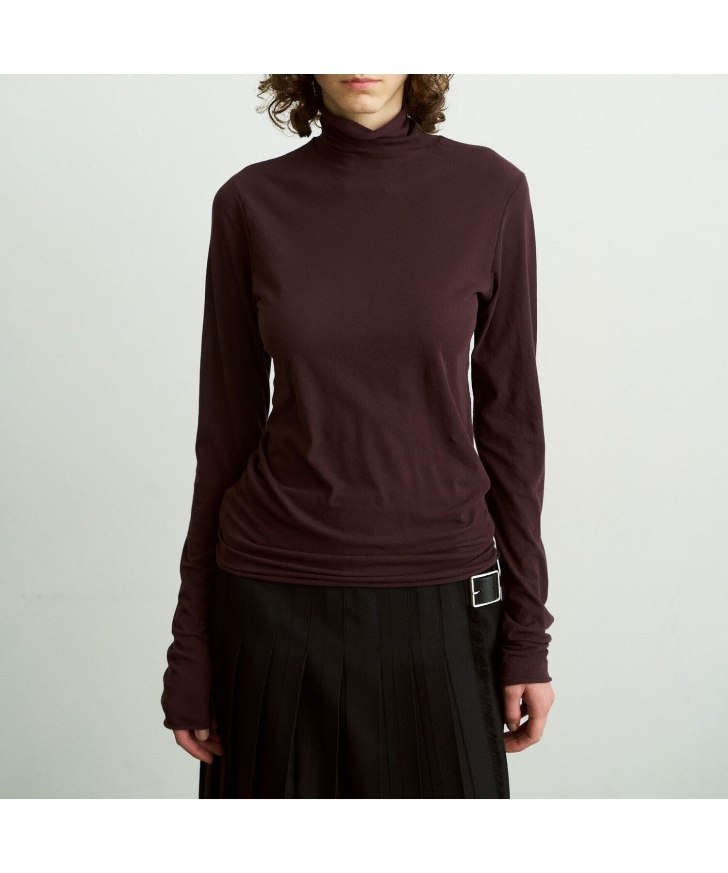 【ビショップ/Bshop】のコットンシアージャージー ハイネック長袖Tシャツ WOMEN インテリア・キッズ・メンズ・レディースファッション・服の通販 founy(ファニー) 　ファッション　Fashion　レディースファッション　Fashion for Women　トップス・カットソー　Cut & Sew Tops　シャツ・ブラウス・オフィスカジュアル　Elegant Blouses & Button-Ups　ロングTシャツ・Tシャツ　Longline T-Shirts & Tees　インナー　Innerwear　シンプル　Simple, Minimal　ハイネック　High Neck, Mock Neck　フィット　Fit, Slim Fit　レギュラー　Regular, Standard Fit　A/W・秋冬　Autumn/Winter　長袖　Long Sleeve, Full Sleeve　DKBROWN|ID: prp329100004832706 ipo3291000000035191092