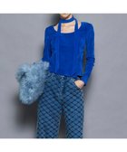 【メゾンスペシャル/MAISON SPECIAL】のSheer Velour Asymmetrical Tops 人気、トレンドファッション・服の通販 founy(ファニー) ファッション Fashion レディースファッション Fashion for Women トップス・カットソー Cut & Sew Tops ベロアトップス Velour Tops / Velvet-Look Items スクエア Square, Square Shape スリット Slit, Slit Detail デコルテ Décolleté, Neckline ベロア Velour, Soft Velvet thumbnail BLU|ID: prp329100004832707 ipo3291000000035191101