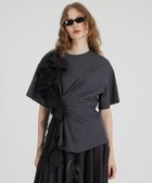 【プランク プロジェクト/PRANK PROJECT】のローズラッフルTEE 人気、トレンドファッション・服の通販 founy(ファニー) ファッション Fashion レディースファッション Fashion for Women サテン Satin, Glossy Fabric シェイプ Shape, Slim Fit チュール Tulip, Tulip Motif ドレープ Drape, Draping Fabric モチーフ Motif, Design Theme ラッフル Ruffle, Frill ローズ Rose, Rose Motif thumbnail GRY|ID: prp329100004832710 ipo3291000000035191143