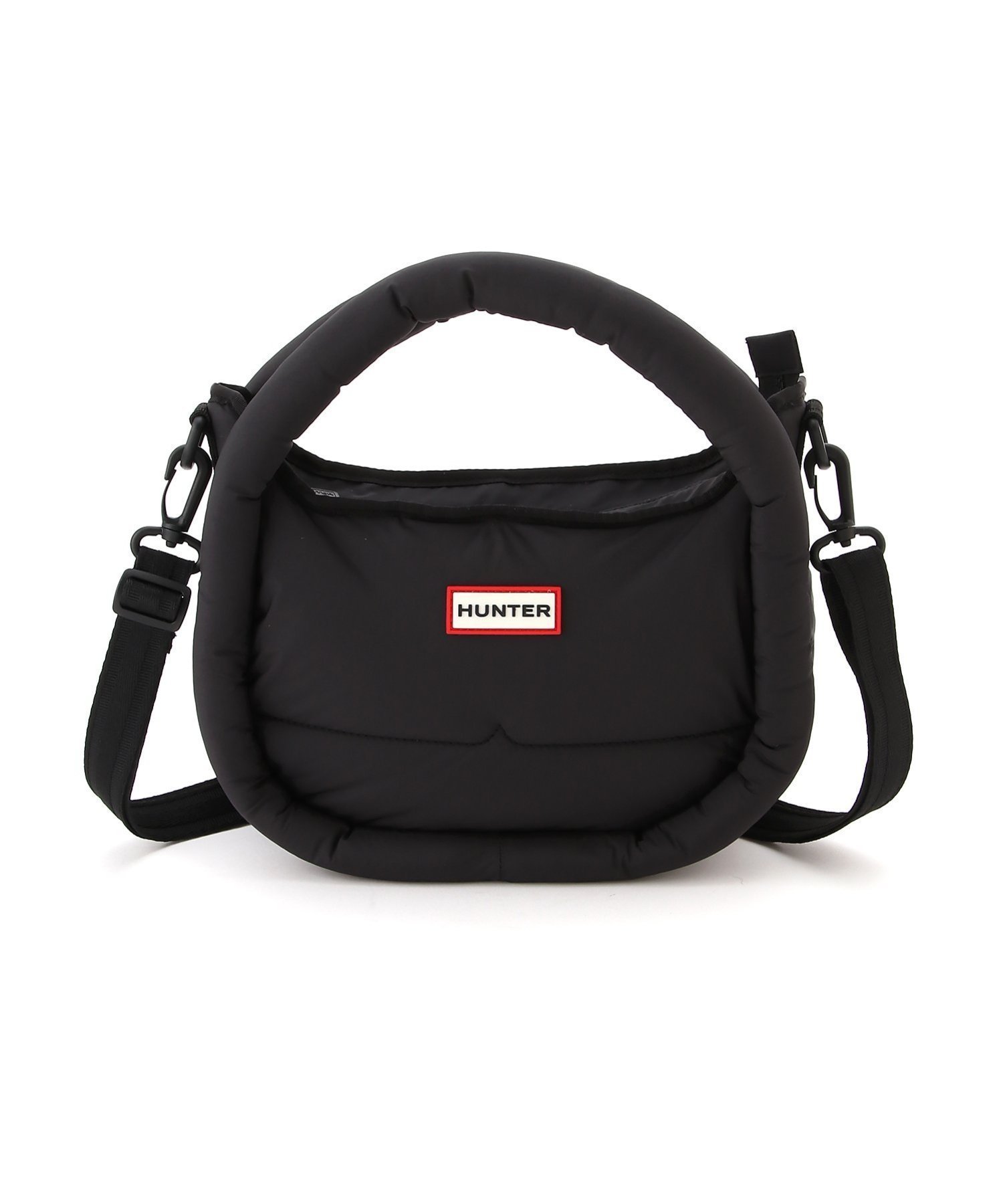 【ハンター/HUNTER】のフレイムド パファー ミディ ホーボー インテリア・キッズ・メンズ・レディースファッション・服の通販 founy(ファニー) 　ファッション　Fashion　レディースファッション　Fashion for Women　クッション　Cushion, Throw Pillow　フロント　Front, Front Design　ポケット　Pocket, Pocket Detail　ラップ　Wrap, Wrap Design　ブラック|ID: prp329100004833005 ipo3291000000035193000