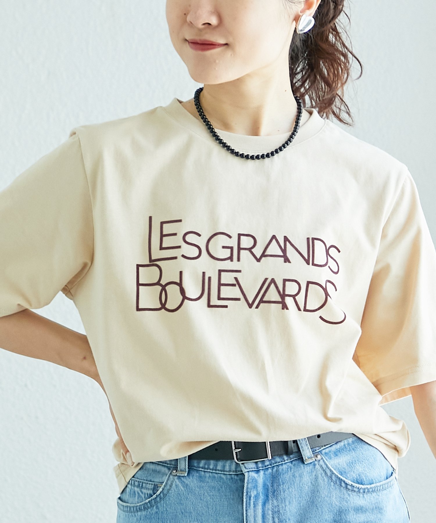 【ルクールブラン/le.coeur blanc】の《手洗い可能》Les Grands BoulevardsロゴTシャツ 人気、トレンドファッション・服の通販 founy(ファニー) 　ファッション　Fashion　レディースファッション　Fashion for Women　トップス・カットソー　Cut & Sew Tops　シャツ・ブラウス・オフィスカジュアル　Elegant Blouses & Button-Ups　ロングTシャツ・Tシャツ　Longline T-Shirts & Tees　おすすめ　Recommended / Our Picks　ウェーブ　Wavy Pattern　定番　Standard, Basic Item　 other-1|ID: prp329100004833008 ipo3291000000035193010