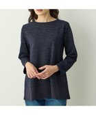 【エーシーデザインバイアルファキュービック/A/C DESIGN BY ALPHACUBIC】のラメジャガードチュニック 人気、トレンドファッション・服の通販 founy(ファニー) ファッション Fashion レディースファッション Fashion for Women トップス・カットソー Cut & Sew Tops ジャカード／ジャガード Jacquard, Woven Pattern チュニック Tunic, Long Top ドッキング Docking, Mixed Material thumbnail ネイビー|ID: prp329100004833011 ipo3291000000035193037