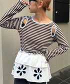【チャオパニックティピー/CIAOPANIC TYPY】のH.SカットアウトマルチボーダーTEE 人気、トレンドファッション・服の通販 founy(ファニー) ファッション Fashion レディースファッション Fashion for Women インナー Innerwear カラフル Colorful Design カーゴパンツ Cargo Pants, Utility Pants ガーリー Girly, Feminine Style キャップ Cap, Baseball Cap キャミ Camisole, Cami Top コンパクト Compact, Small Size スニーカー Sneakers, Trainers スリット Slit, Slit Detail スリーブ Sleeve, Long Sleeve / Short Sleeve チューブ Tube, Tube Top デニム Denim, Jeans Material トレンド Trend, Trending Now バランス Balance, Style Balance ボーダー Border, Stripe ワイド Wide, Wide Fit おすすめ Recommended / Our Picks thumbnail ブラウン|ID: prp329100004833014 ipo3291000000035193066