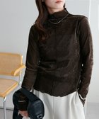 【ディスコート/Discoat】の【WEB限定】前後2WAYフロッキーメッシュボトルネックプルオーバー 人気、トレンドファッション・服の通販 founy(ファニー) ファッション Fashion レディースファッション Fashion for Women トップス・カットソー Cut & Sew Tops カジュアルプルオーバー・ニットトップス Pullovers & Knit Tops / Casual Pullovers おすすめ Recommended / Our Picks インナー Innerwear シアー Sheer, See-Through ジャケット Jacket, Outerwear スウェット / スエット Sweatshirt, Sweatwear ハイネック High Neck, Mock Neck パーカー Hoodie, Parka フェミニン Feminine, Girly thumbnail ブラウン|ID: prp329100004833035 ipo3291000000035193349